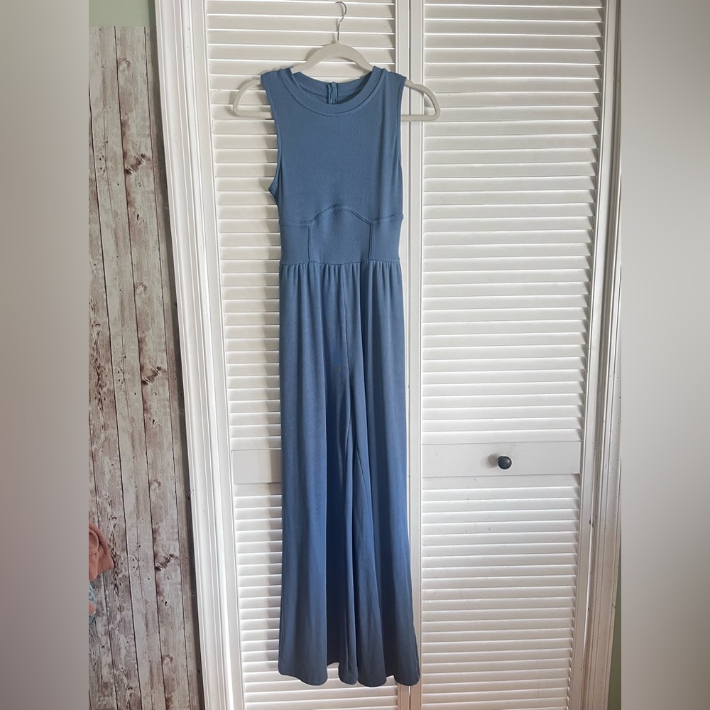 Cider Blue Sleeveless Jumpsuit